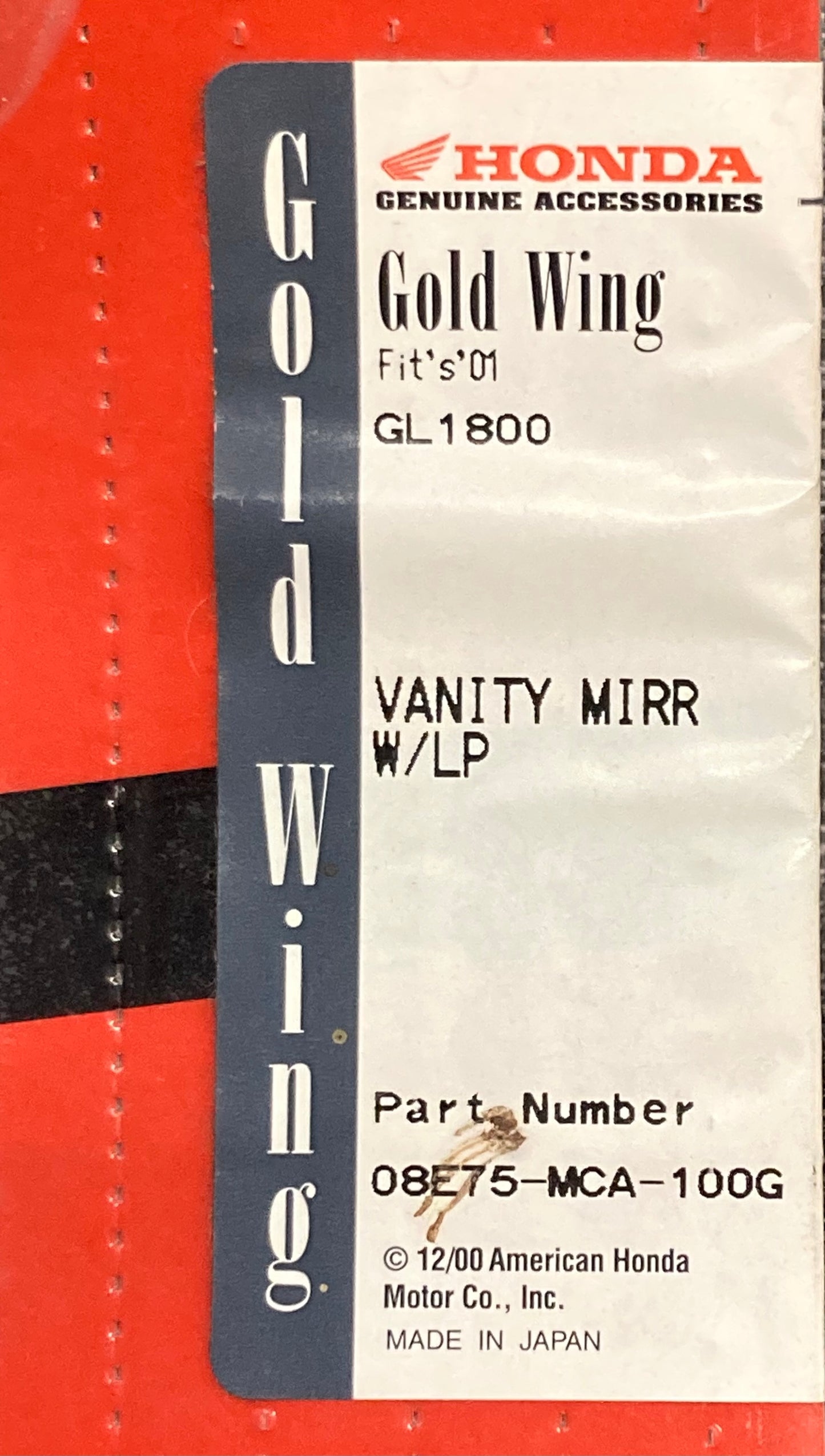New Genuine Honda 08E75-MCA-100G Vanity Mirror w/ Lamp