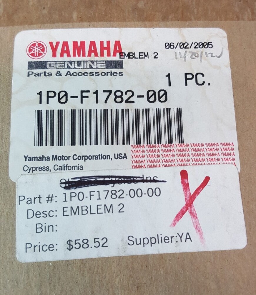 NEW GENUINE YAMAHA 1P0-F1782-00 EMBLEM 2 2005 Bruin YFM250BT