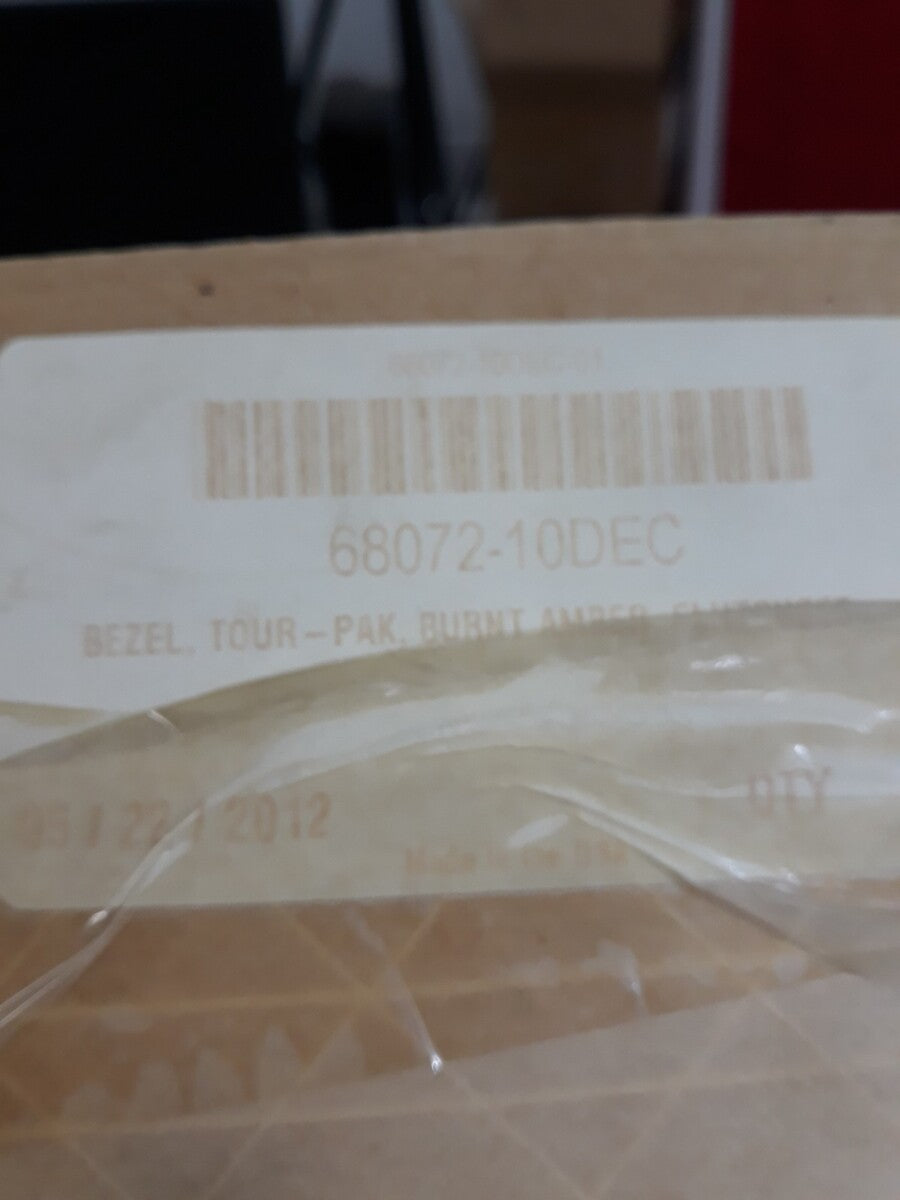 NEW Harley Davidson 68072-10DEC Bezel Wrap Around TOUR-PAK Burnt Amber