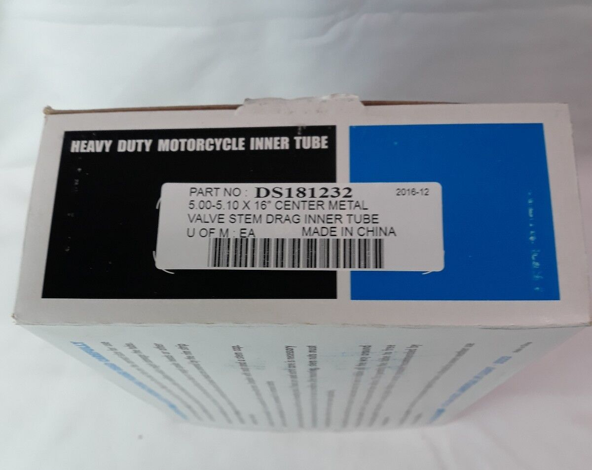 NEW Drag Specialties Heavy Duty Inner Tube DS181232 5.00-5.10x16" Center Metal