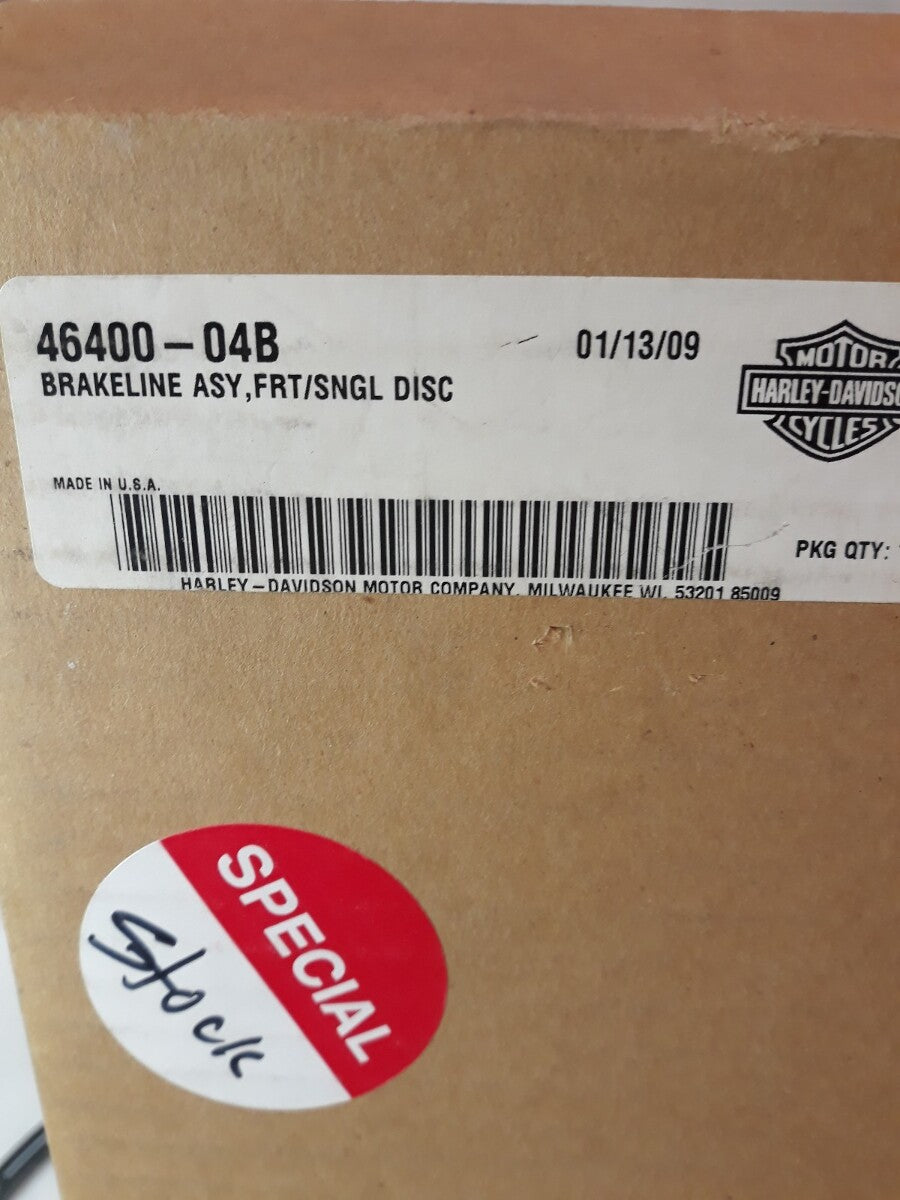 NEW HARLEY DAVIDSON Front Single Disc Brake Line Assembly Part# 46400-04B