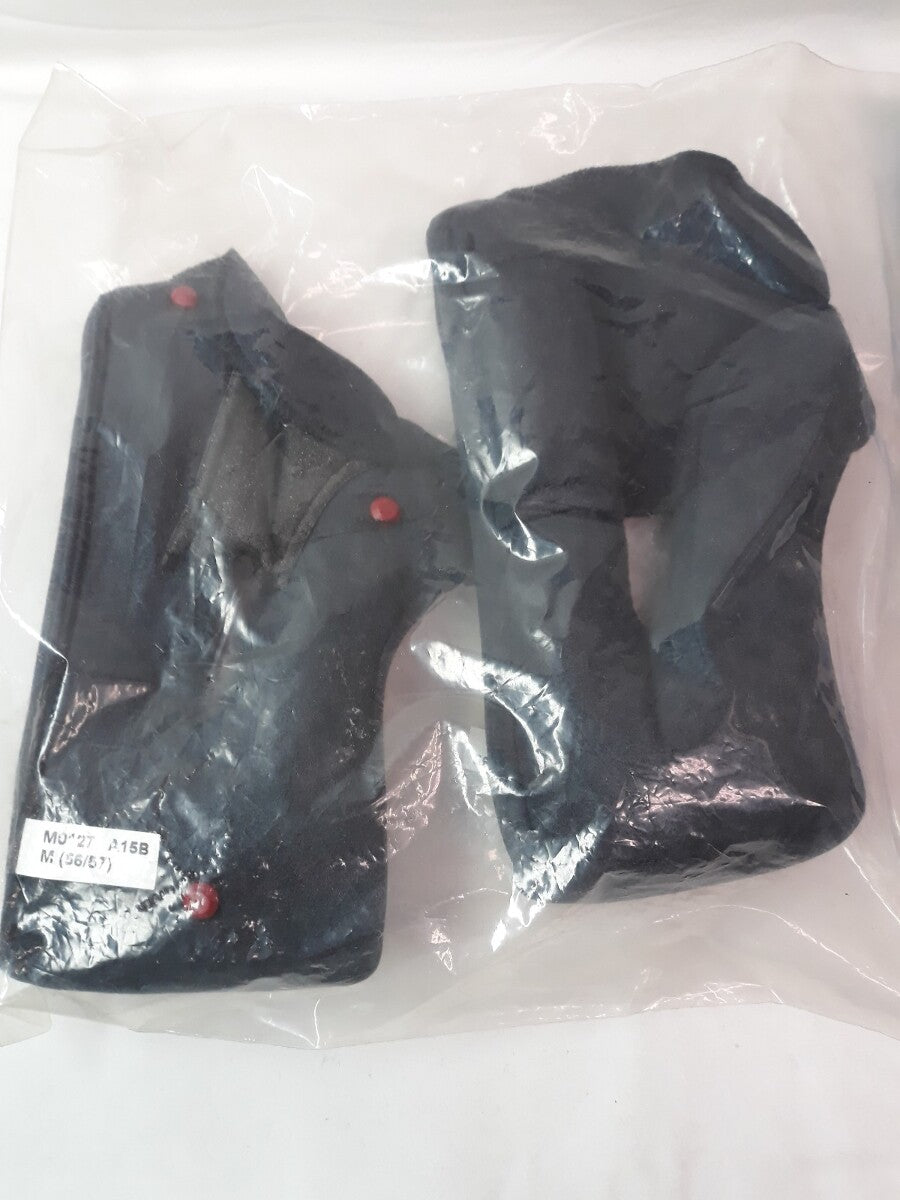 NEW SCHUBERTH Helmet Cheek Pads S2 56/57 Medium Black Part# 4990003253
