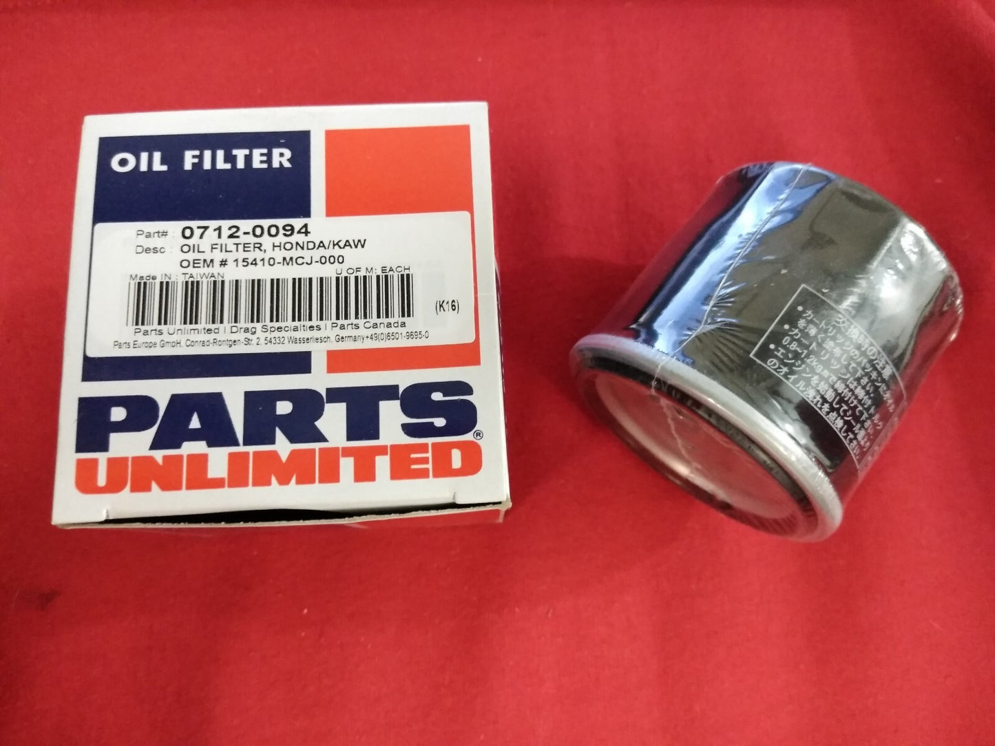 NEW Oil Filter Parts Unlimited 0712-0094 / Fram PH6017A / Extra Guard PH6607