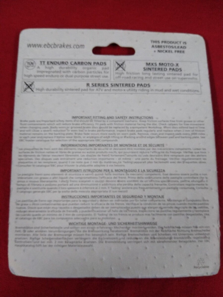 NEW EBC High Performance Off Road Brake Pad FA344R