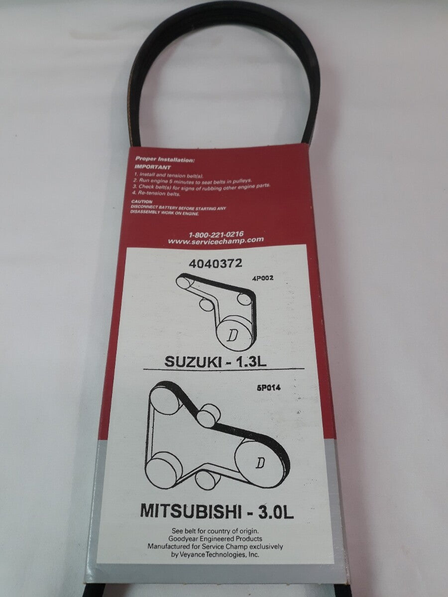 NEW SERVICE CHAMP Serpentine Belt 372K4/ 4PK0945