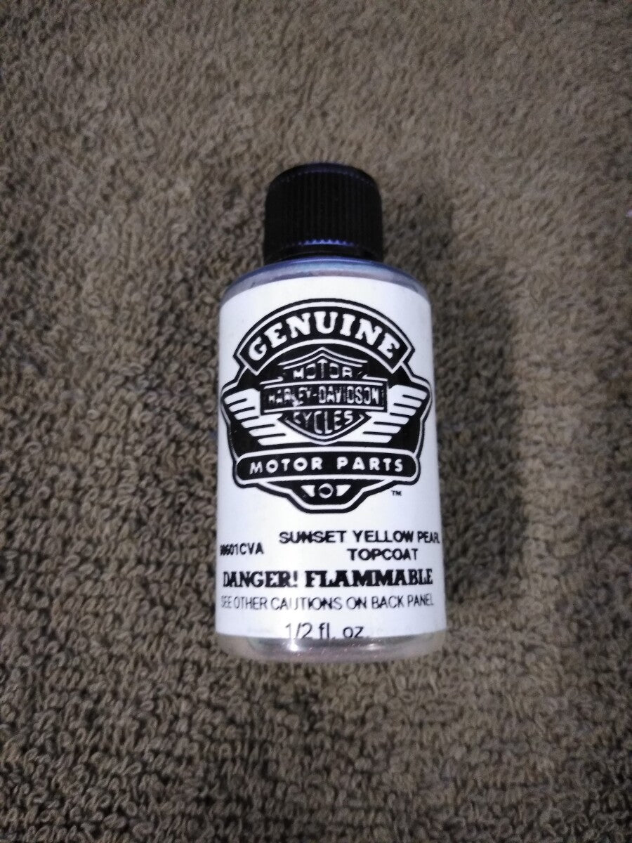 NEW Harley Davidson Touch Up Paint 1/2 fl oz. / 98601CVA Sunset Yellow Pearl TC