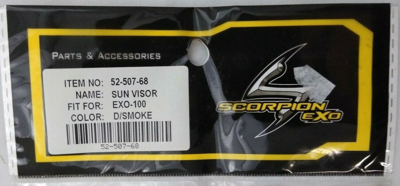 New Scorpion EXO Face Shield Visor / 52-507-68 / Dark Smoke / Fits: EXO-100
