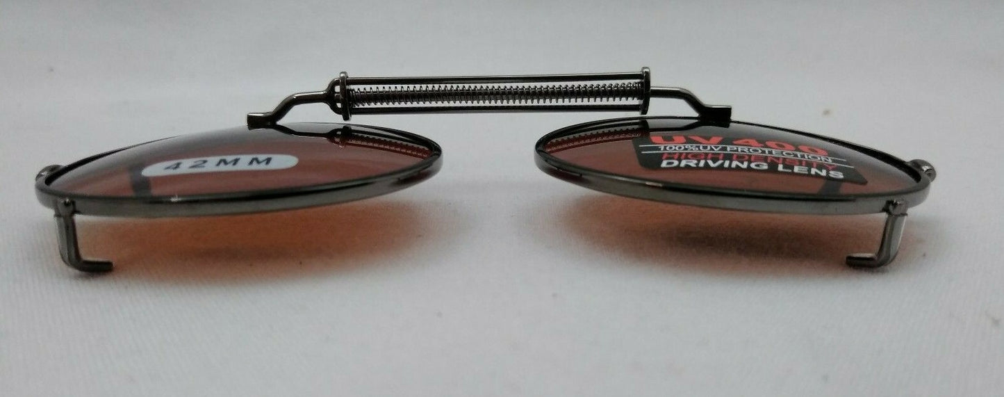 NEW DRIVING UV Eye Protection Clip on Sunglasses / 42MM / 09142