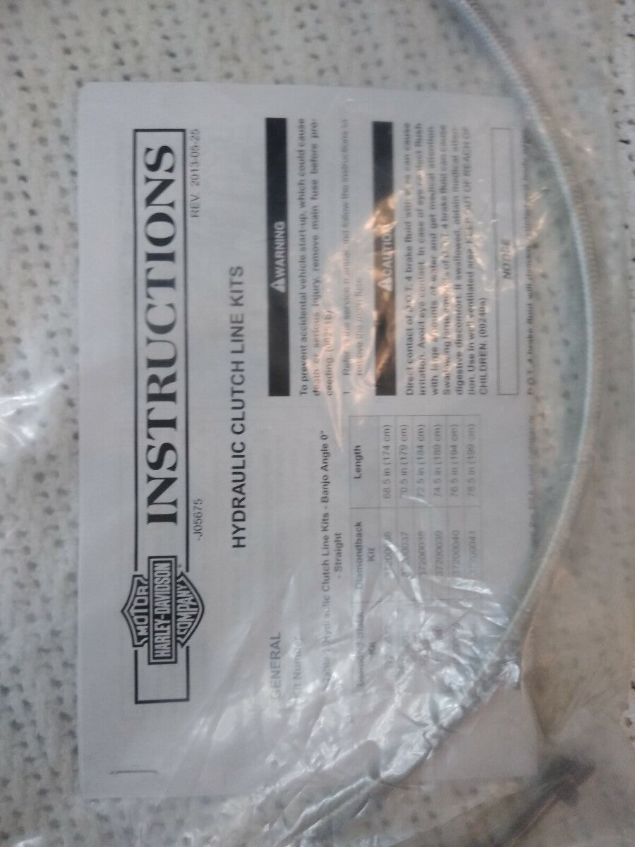 NEW Harley-Davidson Clutch Line Diamond Back Cable / 37200038