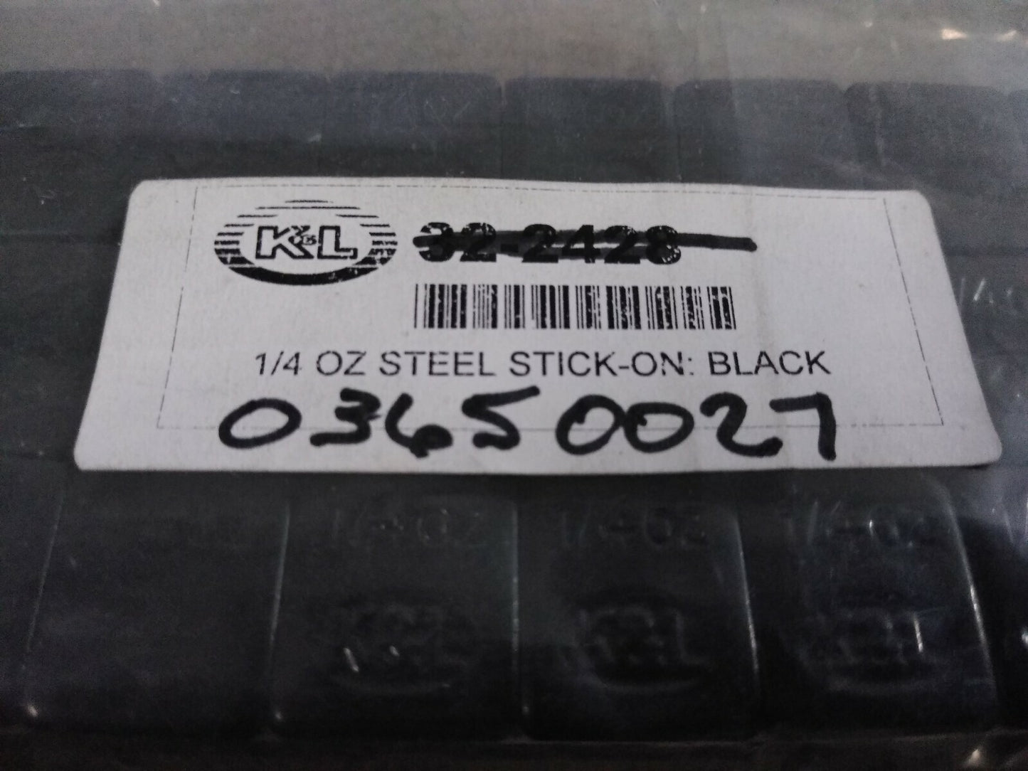 NEW K&L Adhesive Backed WHEEL WEIGHTS STEEL BLACK 1/4oz QTY: 36 / 08-0455