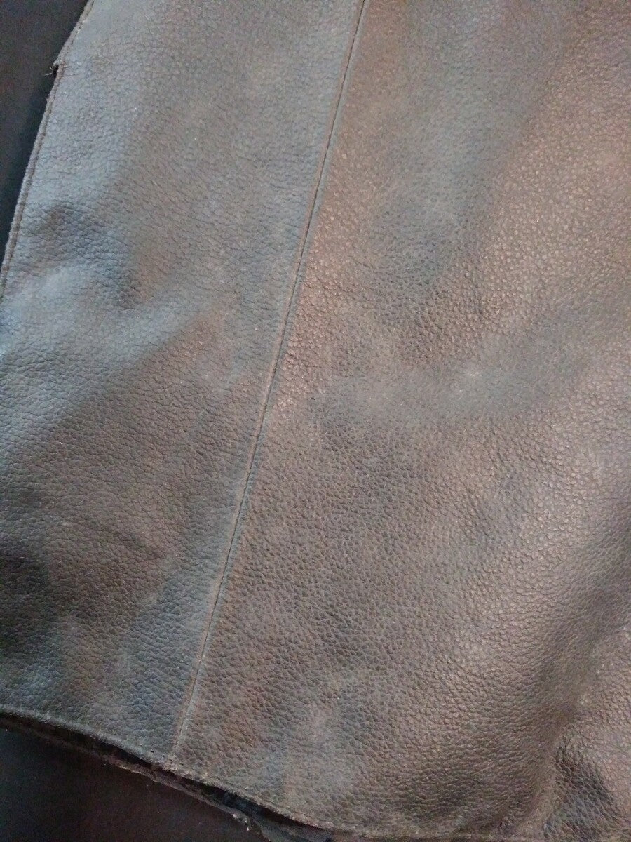 NOS Genuine Leather Motorcycle Vest / MV-321-14 / Small