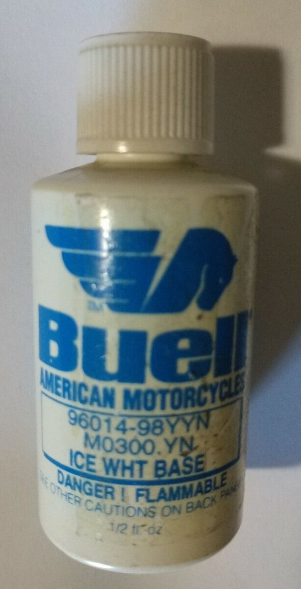NEW Buell Motorcycles Touch Up Paint 1/2 fl oz. / 96014-98YYN Ice White Base