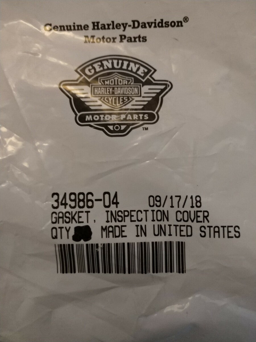 Lot of 4 NEW Genuine Harley Davidson Gasket, Inspection Cover / 34986-04