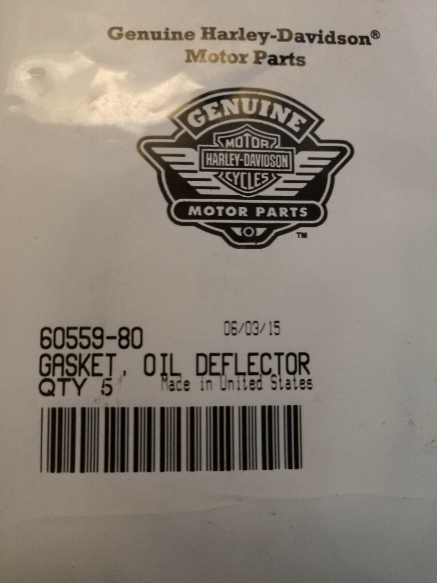 Lot of 4 New Genuine Harley Davidson Gasket, Oil Deflector / 60559-80