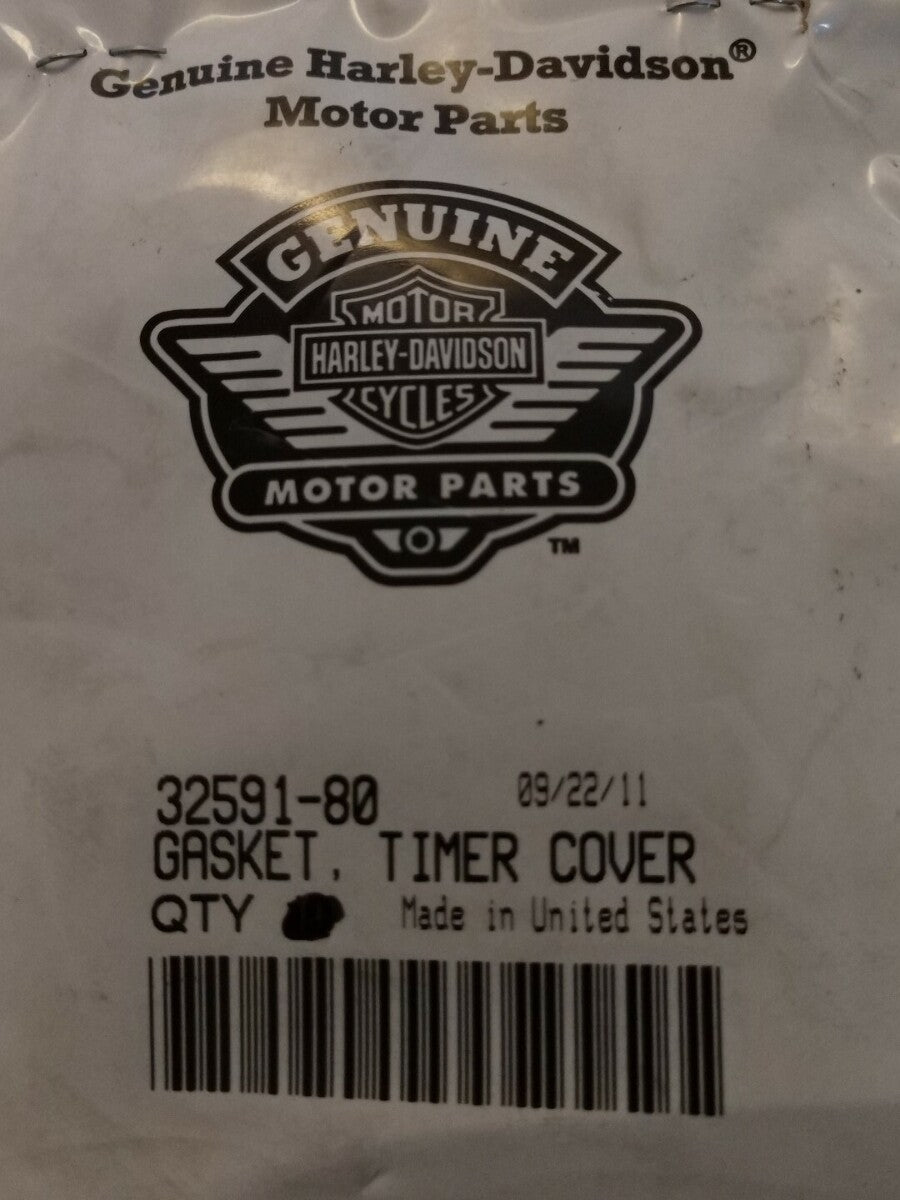 Lot of 2 NEW Harley Davidson Gasket, Timer Cover / 32591-80