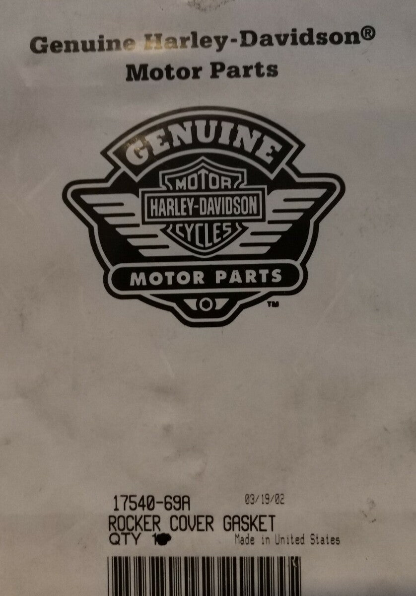 NEW Genuine Harley Davidson Rocker Cover Gasket / 17540-69A / QTY 1
