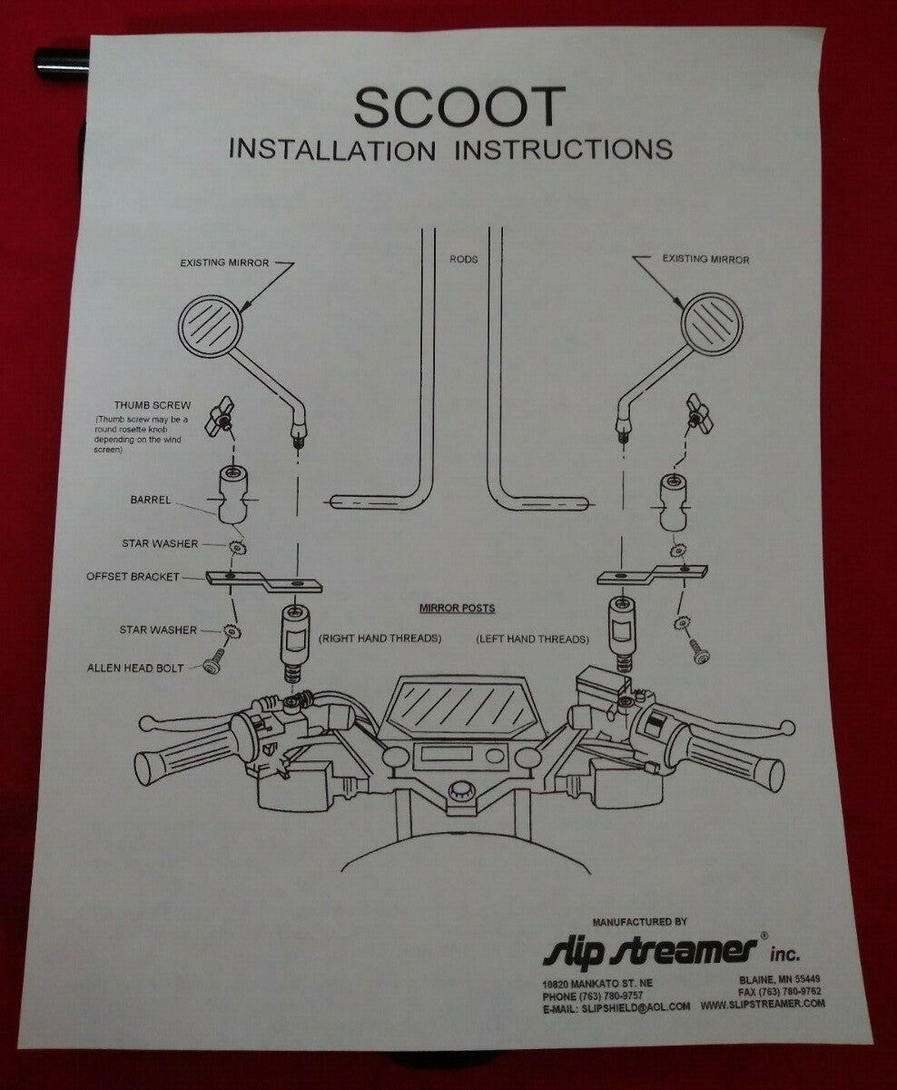 NEW Parts Unlimited Slipstreamer Scoot Windshield / 2302-0068