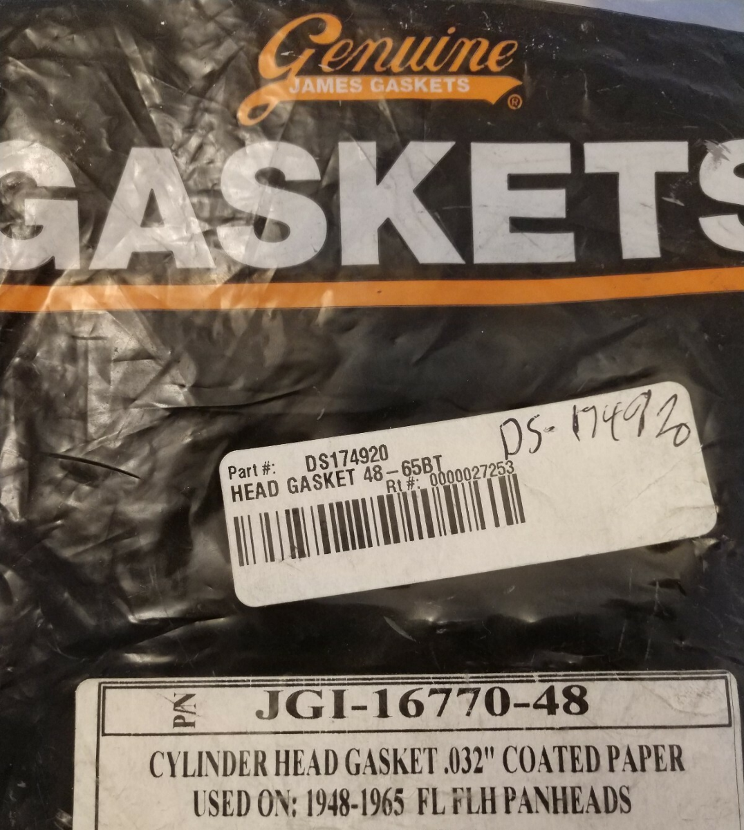 Lot of 2 NEW GENUINE James Gaskets, Cylinder Head .032" / JGI-16770-48