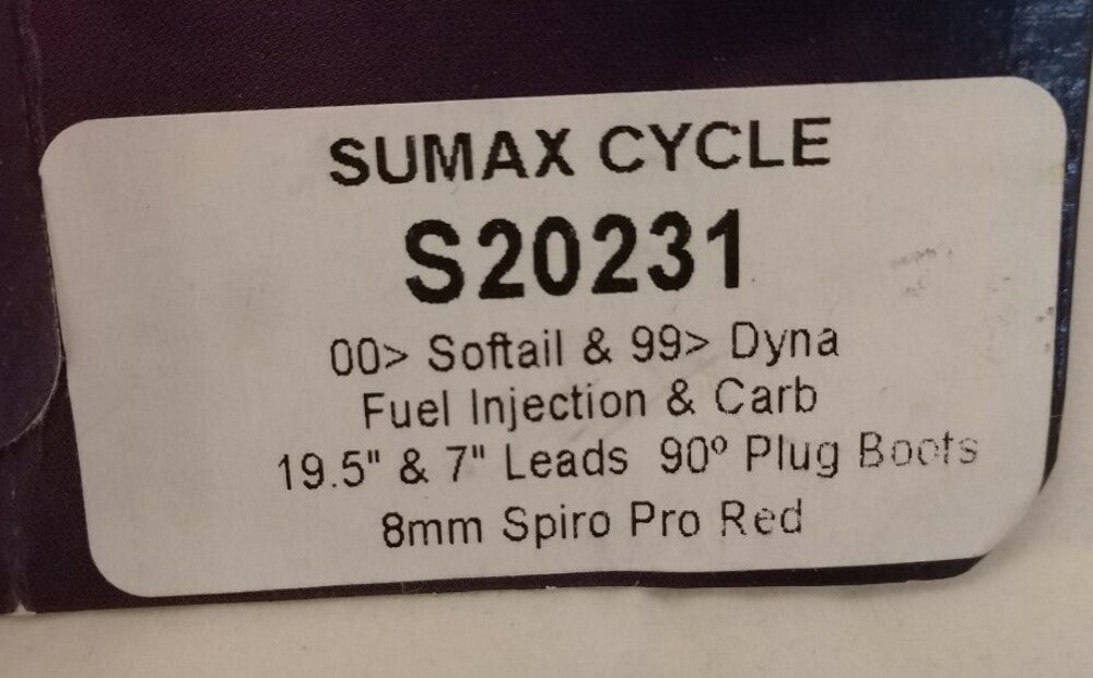 NEW Sumax Cycle S20231 Dyna Fuel Injection & Carb19.5" & 7" Leads 90 Plug Boots
