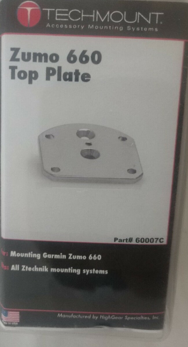 NEW GENUINE TechMount Top Plate Zumo 660 CHROME / 60007C