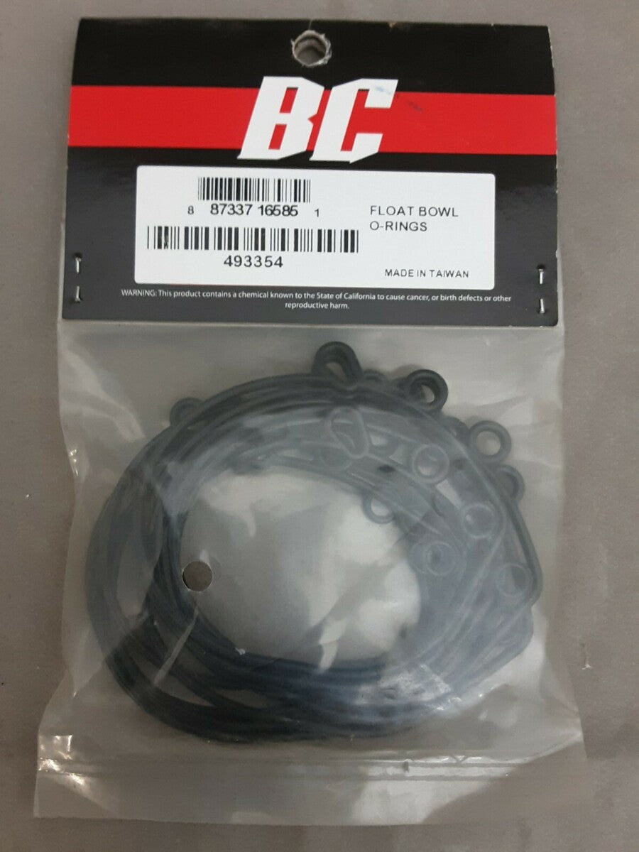 QTY 10 BIKERS CHOICE 493354, FLOAT BOWL O-RINGS