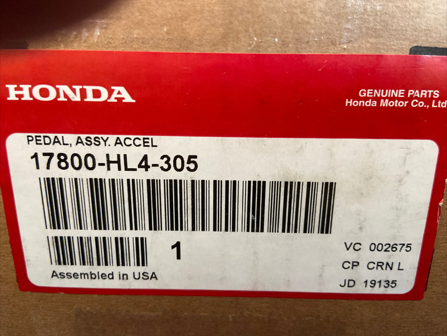NEW GENUINE HONDA 17800-HL4-305 PEDAL ASSY, ACCEL Pioneer 1000