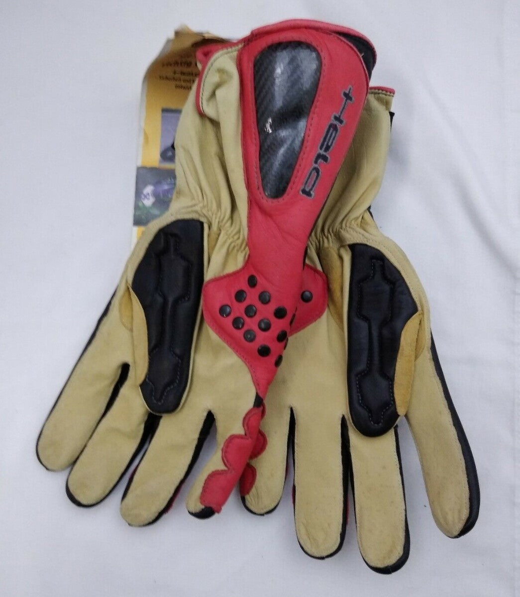 New HELD Motorcycle Armored Gloves / Red and Black / Size 10