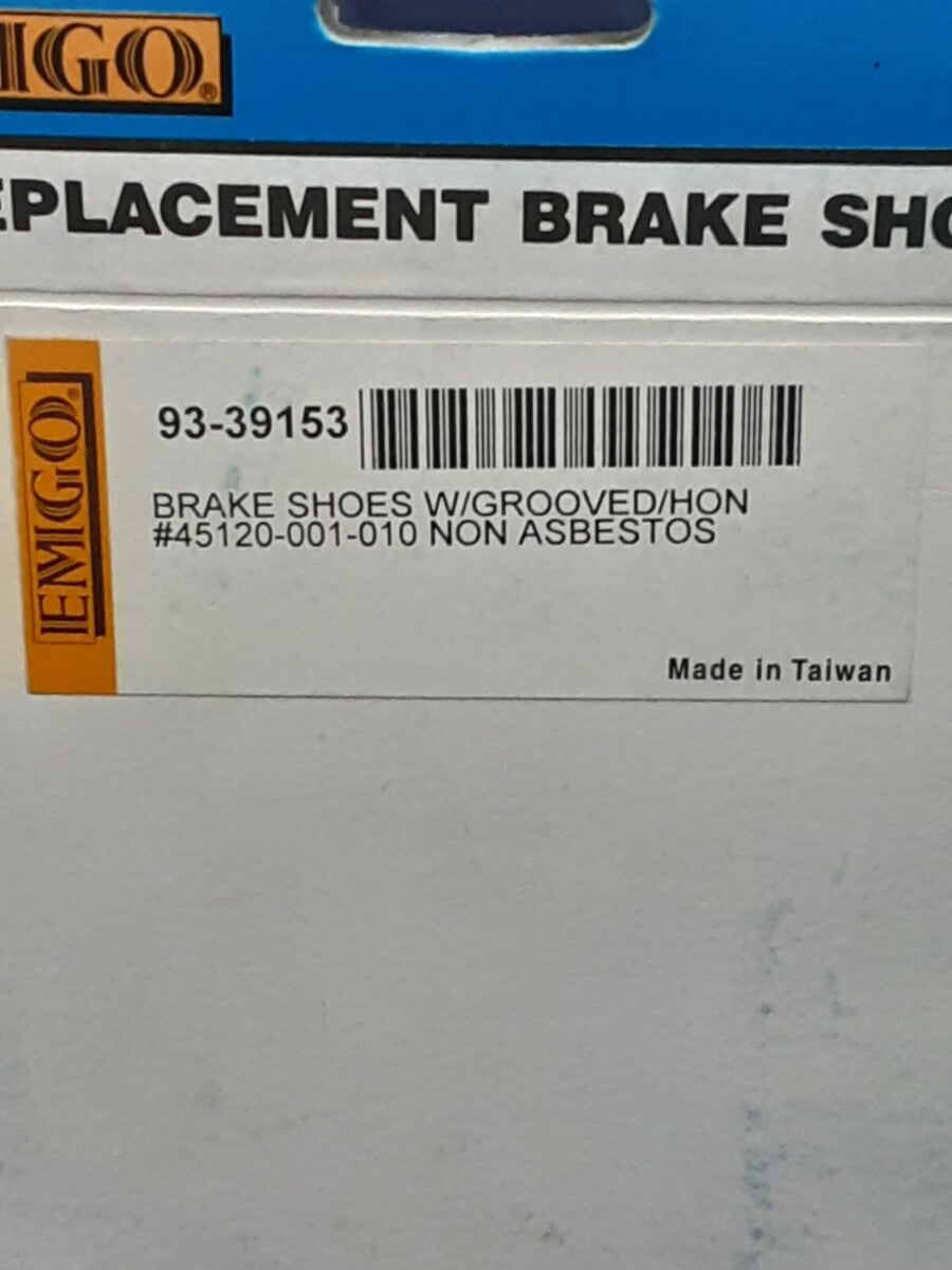 NEW EMGO BRAKE SHOES 93-39153 HONDA 45120-001-010