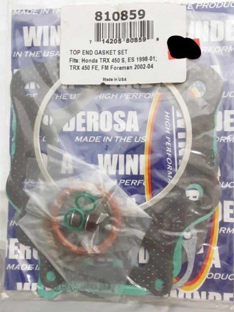 NEW WINDEROSA 810859 HONDA TOP END GASKET SET FOREMAN TRX450 FE, FM 2002-04
