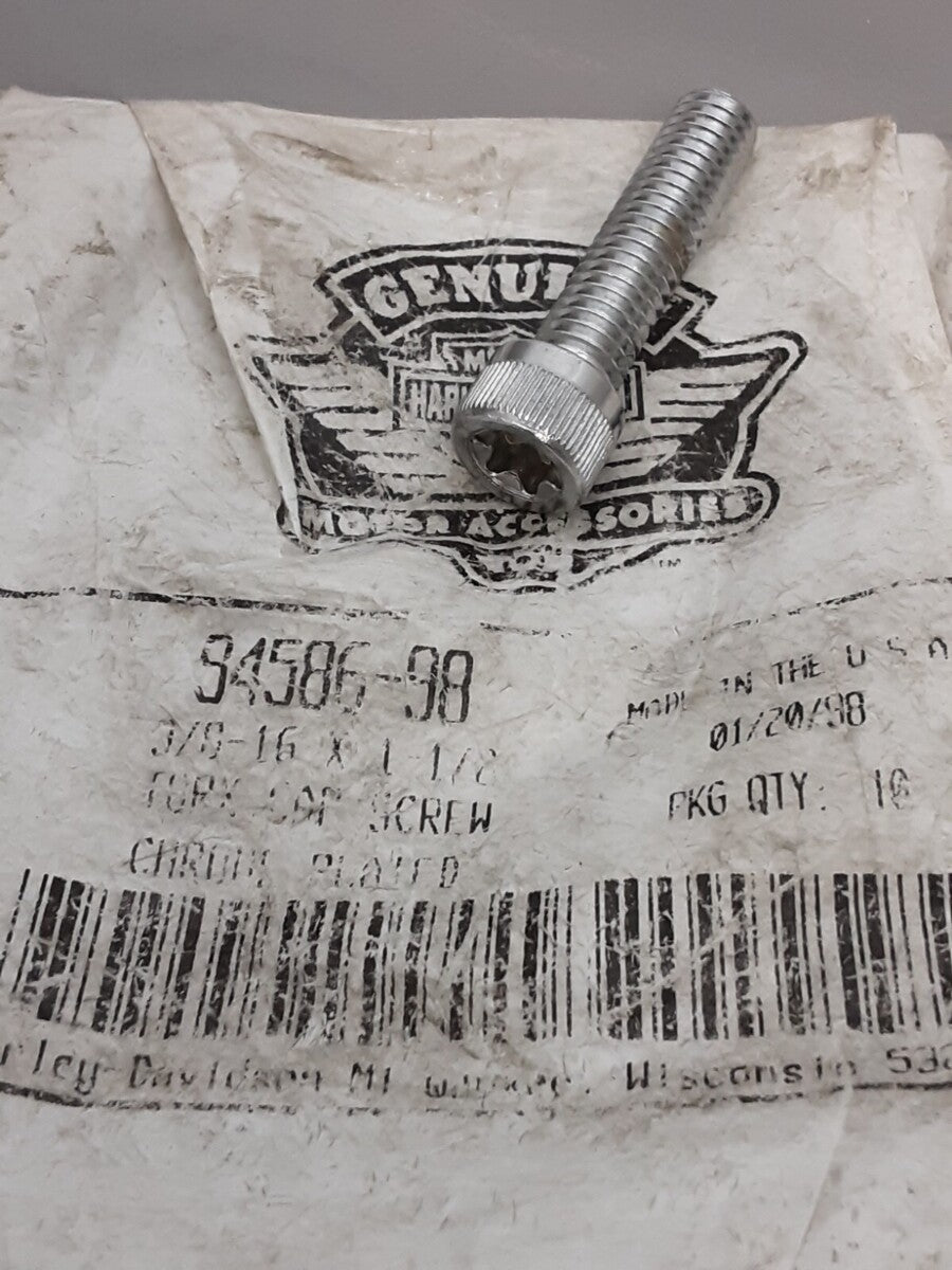 NEW GENUINE HARLEY DAVIDSON 94586-98 3/8-16X1-1/2 TORX HEAD SCREW