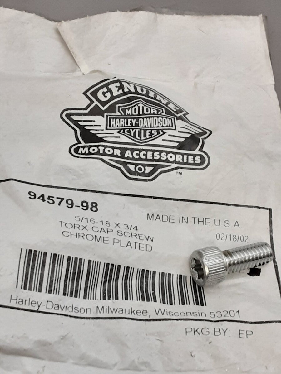 NEW GENUINE HARLEY DAVIDSON 94579-98 5/16-18X3/4 TORX HEAD SCREW