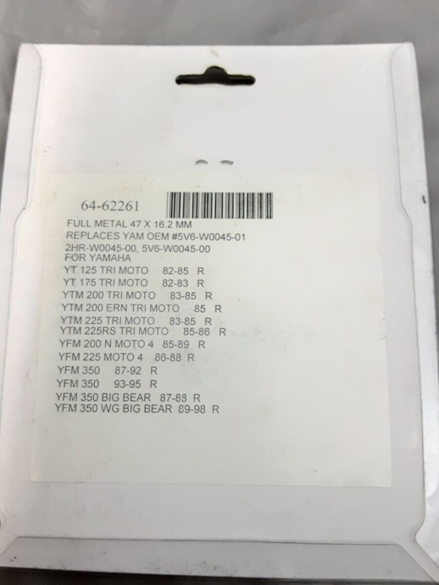 NEW GENUINE J&M 64-62261 DISC BRAKE PADS FULL METAL TRI MOTO YT125 YTM200