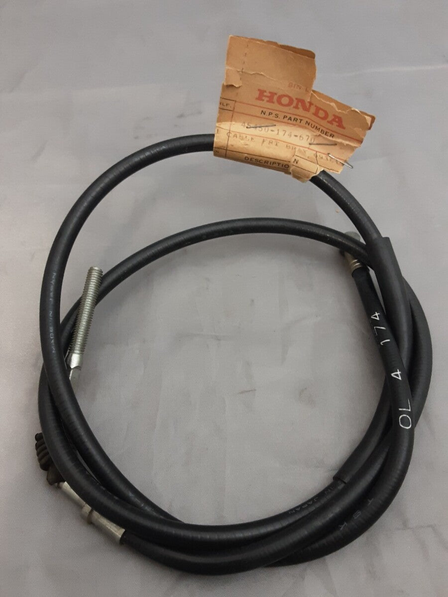 NEW GENUINE HONDA 45450-174-670 CABLE, FR. BRAKE PASSPORT C70 1980-81