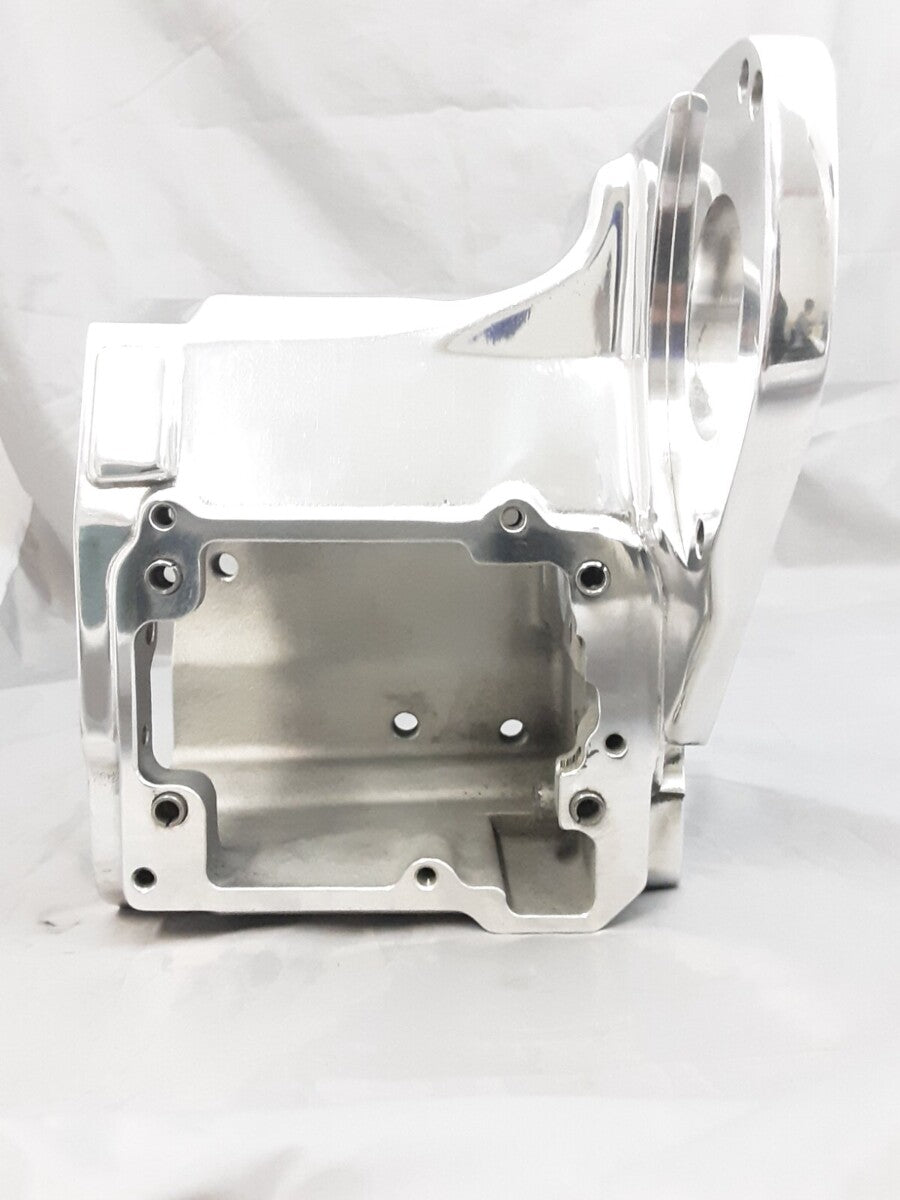 NEW ULTIMA 201-59 POLISHED 6-SPEED LEFT SIDE DRIVE TRANS. CASE HARLEY SOFTAIL