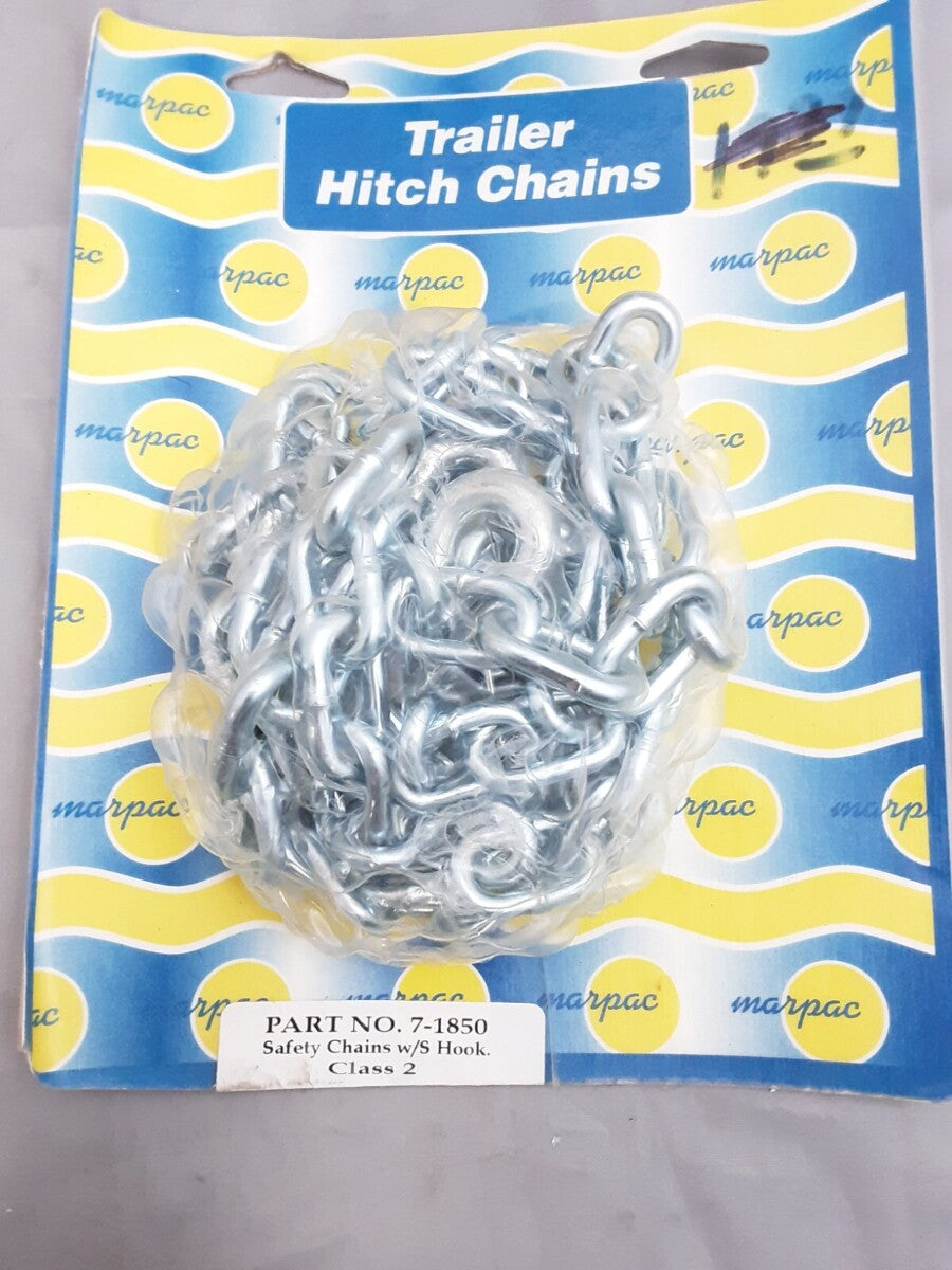 NEW MARPAC 7-1850 Trailer Hitch Safety Chain With S-Hooks CLASS 2 3500LBS
