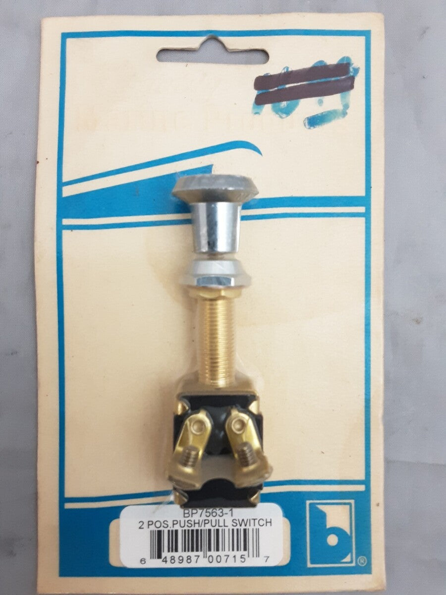 NEW QUALITY MARINE PRODUCTS BP7563-1 2 POSITION PUSH/PULL SWITCH