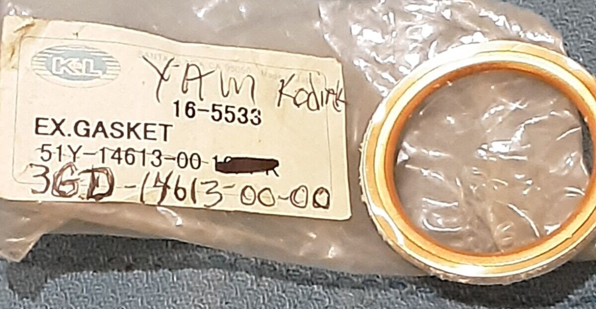 NEW K&L 16-5533 QTY2 GASKET, EXHAUST PIPE YAMAHA KODIAK