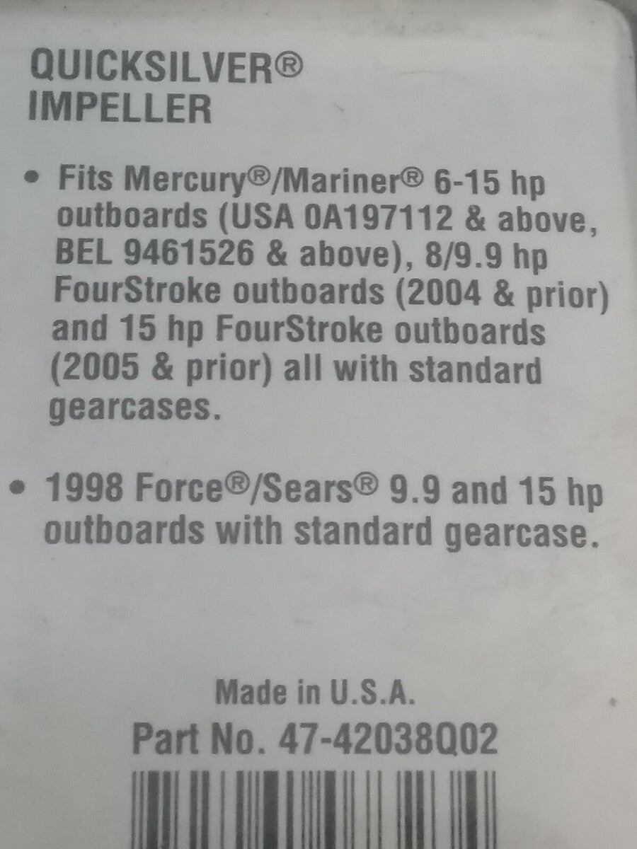 NEW GENUINE QUICKSILVER 47-42028Q02 MARINER OUTBOARD 6-15HP