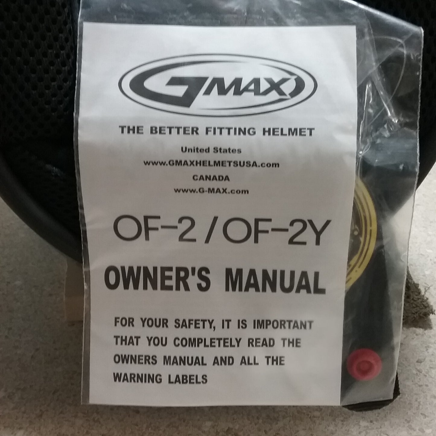 NEW GMAX OF-2/OF-2Y OPEN-FACE HELMET - GLOSS BLACK - MEDIUM