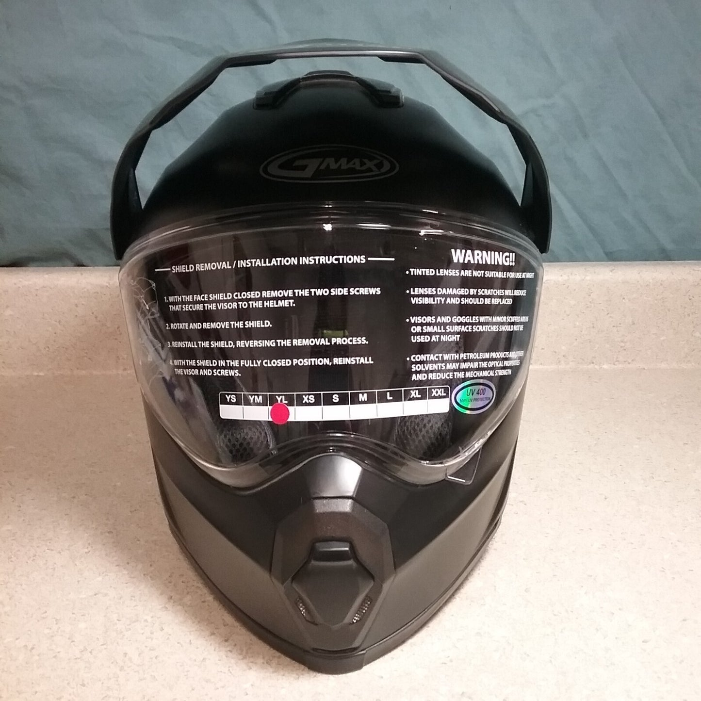 NEW GMAX AT-21Y ADVENTURE HELMET - MATTE BLACK - YOUTH LARGE