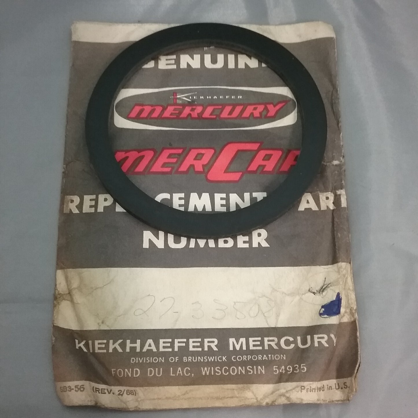 NEW MERCURY 27-33508 Tapered Roller Bearing Cover Gasket