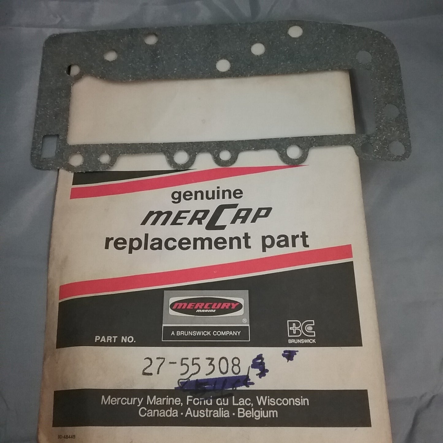 NEW MERCURY 27-55308 Baffle Plate To Exhaust Cover Gasket