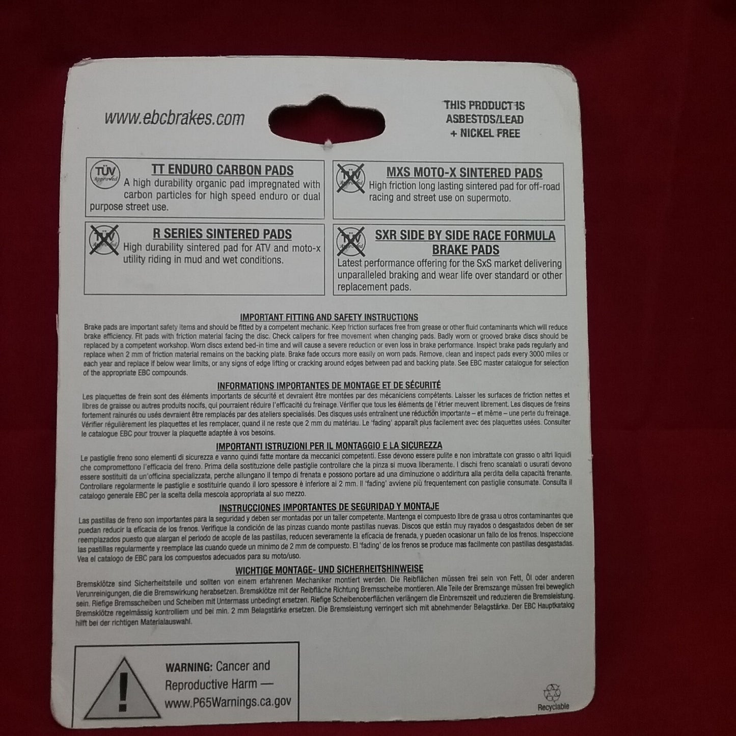 NEW EBC FA165SV SEVERE DUTY SINTERED METAL BRAKE PADS Kawasaki Suzuki Yamaha