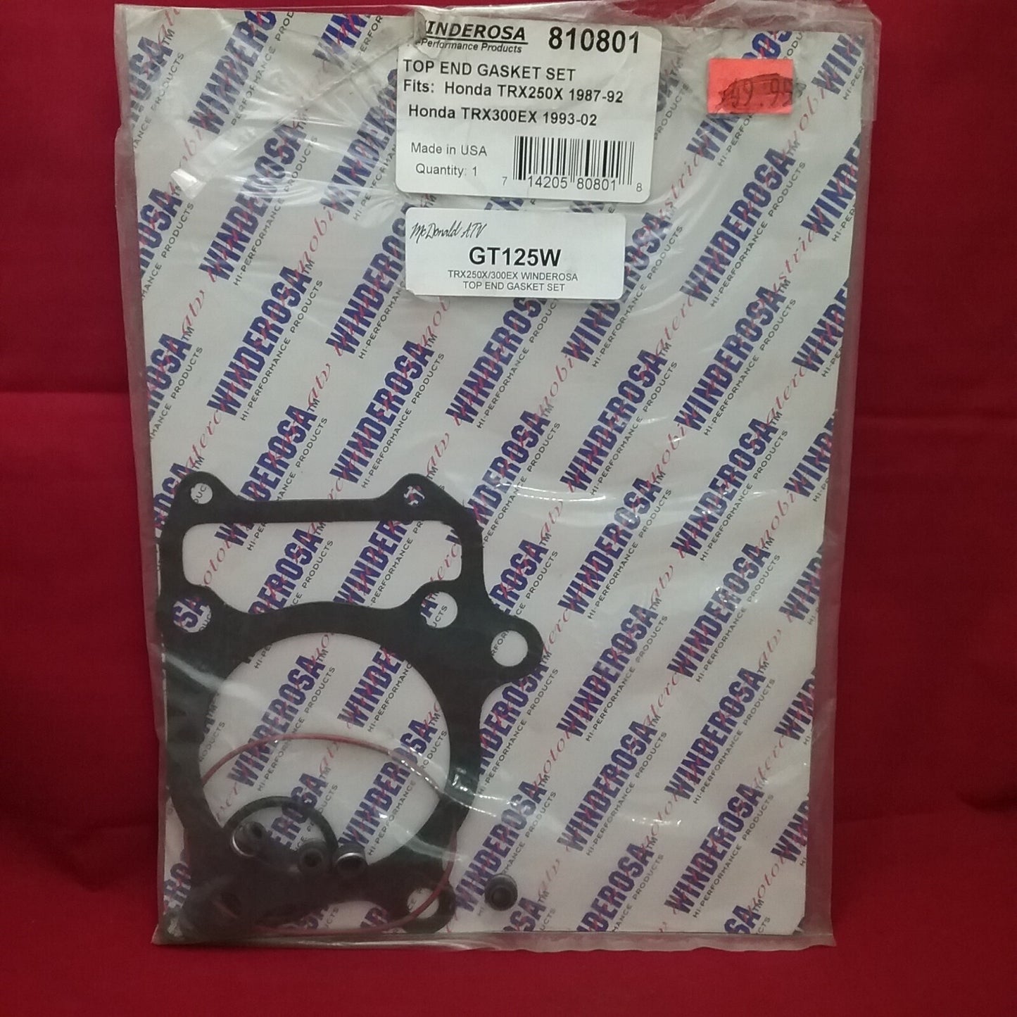 NEW WINDEROSA 810801 TOP END GASKET SET HONDA TRX250 1987-92 TRX300 1993-02