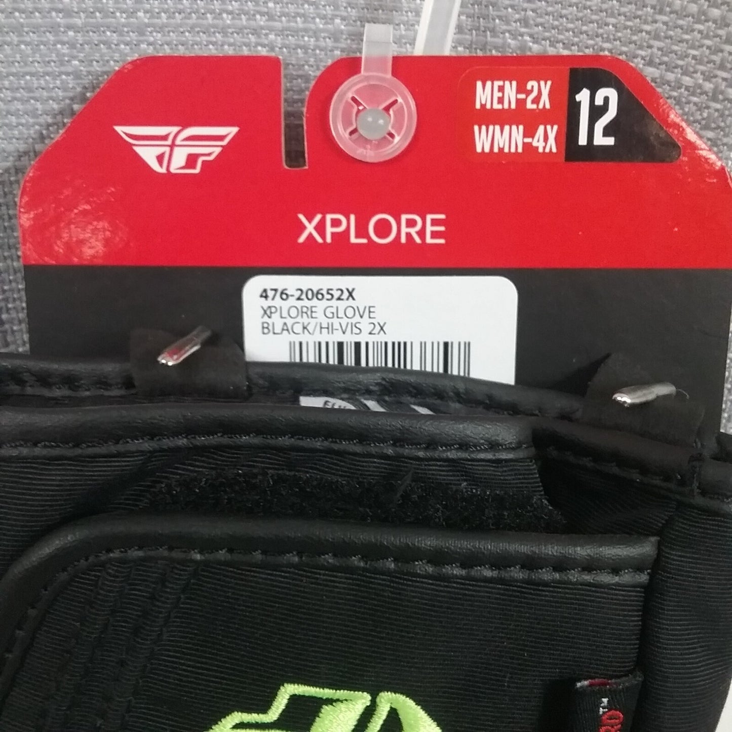 NEW FLY RACING 476-20652X GLOVES MENS 2X WOMENS 4X XPLORE SIZE 12 BLACK/GREEN