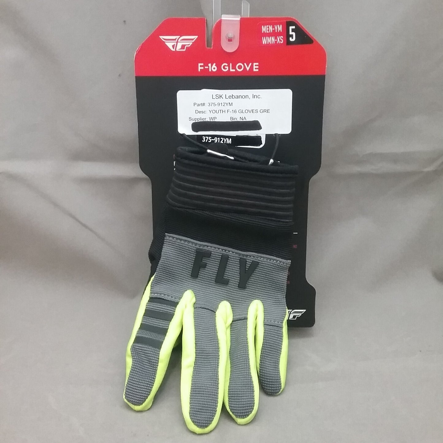 NEW FLY RACING 375-912YM GLOVES MENS YM WOMENS XS XPLORE YOUTH SIZE 5 BLACK/RED