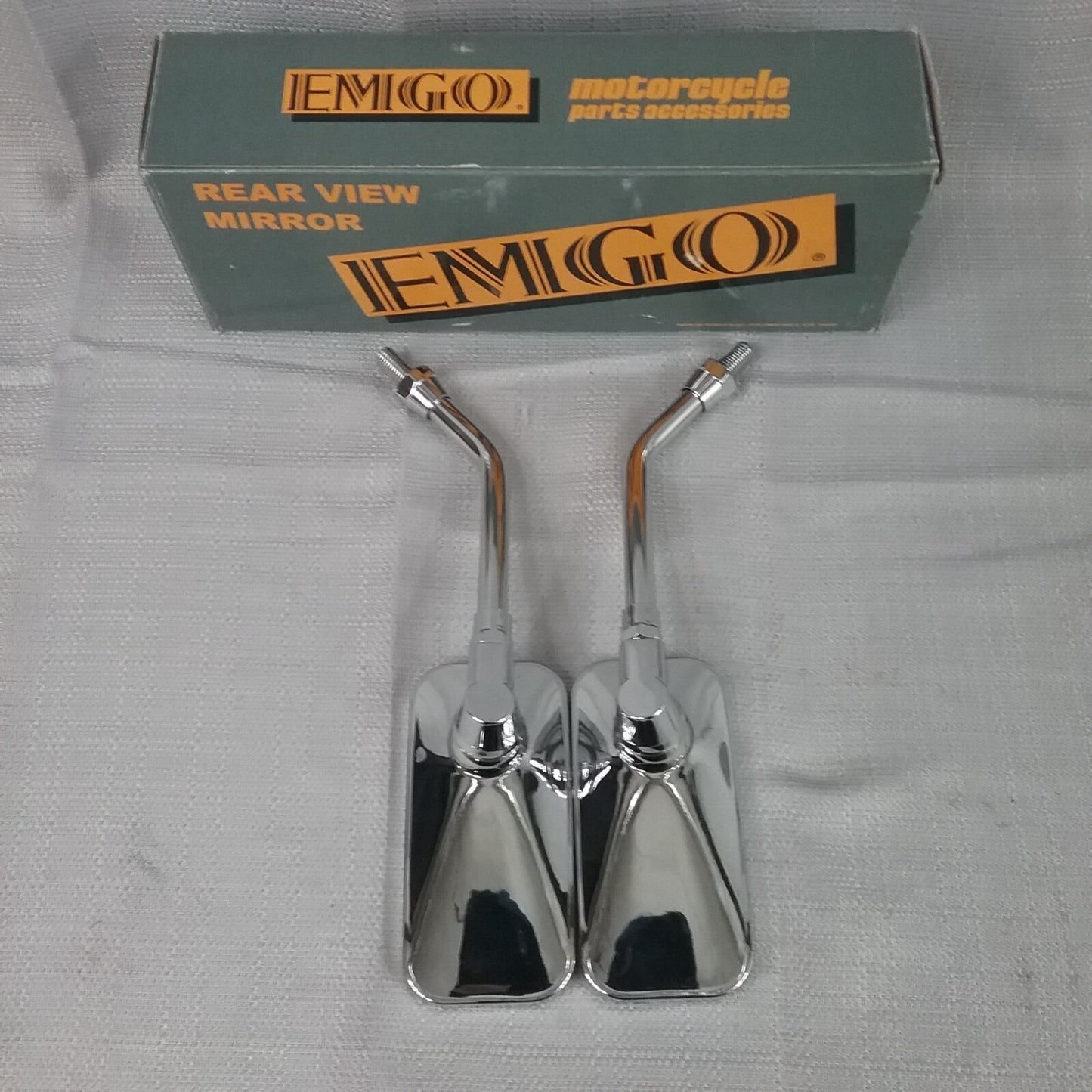 NEW EMGO 56-9733 SIDE MIRRORS EL CHICO CHROME CHOPPER STYLE 20-42470