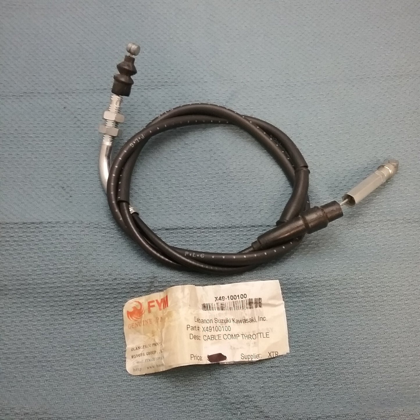 NEW FYM X49100100 CABLE COMP THROTTLE