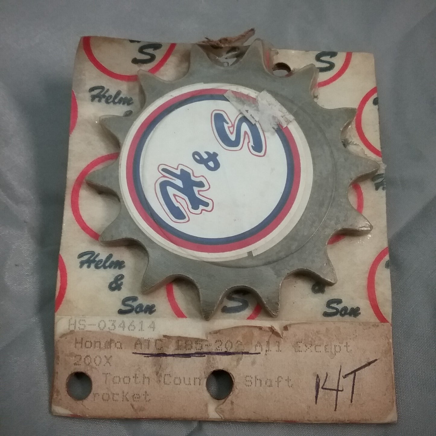 NEW HELM & SON HS-034614 COUNTER SHAFT SPROCKET 14T HONDA ATC185 ATC200