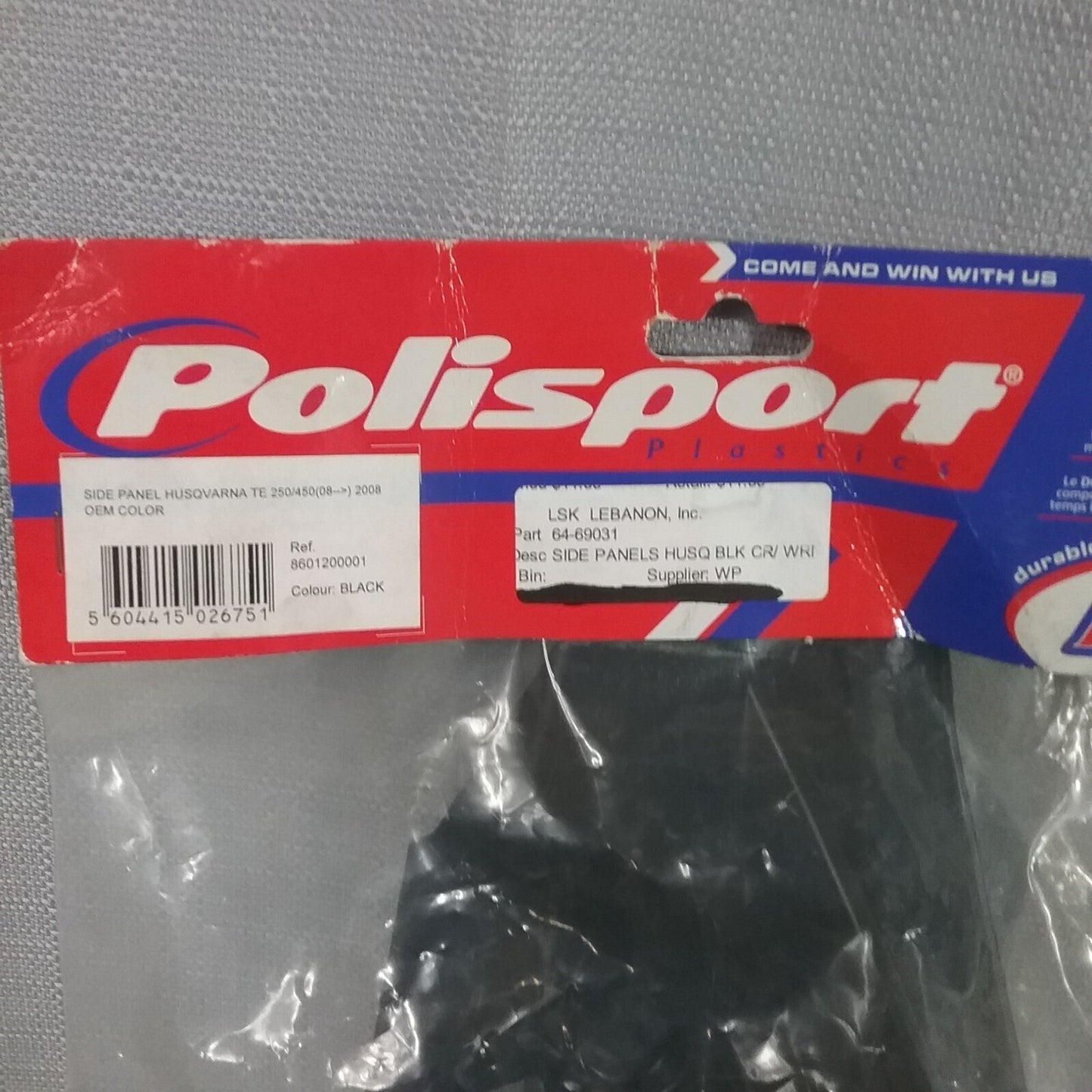 NEW POLISPORT 8601200001 SIDE PANELS HUSQVARNA 2008-2011